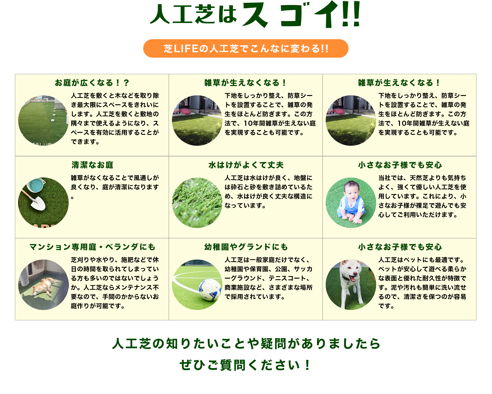 今の人工芝は凄いんです