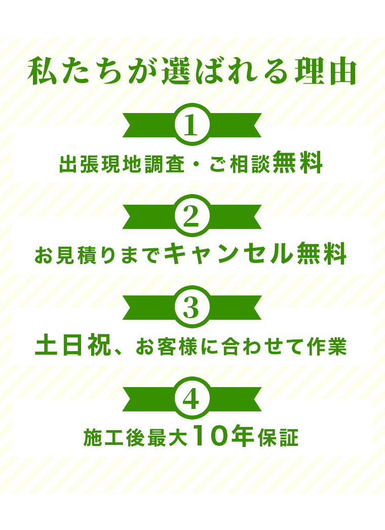 私たちが選ばれる理由